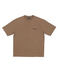 T-shirt girocollo marrone di Balenciaga