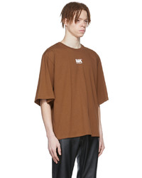 T-shirt girocollo marrone di M.A. Martin Asbjorn