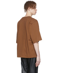T-shirt girocollo marrone di M.A. Martin Asbjorn