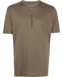 T-shirt girocollo marrone di C.P. Company