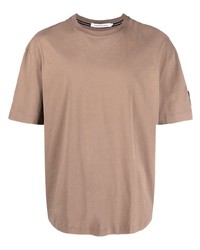 T-shirt girocollo marrone di Calvin Klein Jeans