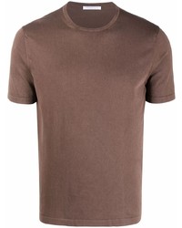 T-shirt girocollo marrone di Cenere Gb