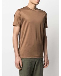 T-shirt girocollo marrone di Corneliani