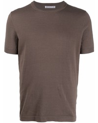 T-shirt girocollo marrone di Daniele Alessandrini