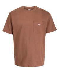 T-shirt girocollo marrone di Danton