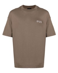 T-shirt girocollo marrone di Emporio Armani