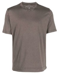 T-shirt girocollo marrone di Fedeli