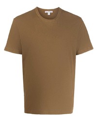 T-shirt girocollo marrone di James Perse
