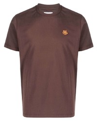 T-shirt girocollo marrone di Kenzo