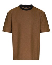 T-shirt girocollo marrone di Labrum London
