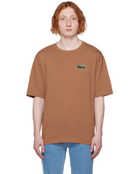 T-shirt girocollo marrone di Lacoste