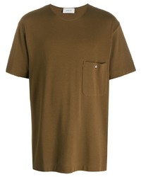 T-shirt girocollo marrone di Lemaire