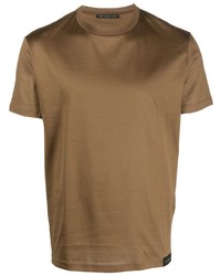 T-shirt girocollo marrone di Low Brand