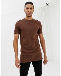 T-shirt girocollo marrone di New Look