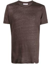 T-shirt girocollo marrone di Orlebar Brown