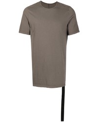 T-shirt girocollo marrone di Rick Owens DRKSHDW