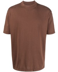 T-shirt girocollo marrone di Salvatore Santoro