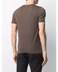 T-shirt girocollo marrone di Daniele Alessandrini