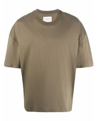 T-shirt girocollo marrone di Studio Nicholson