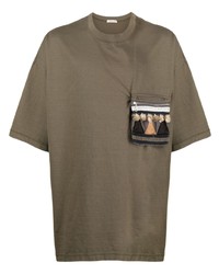 T-shirt girocollo marrone di Undercover