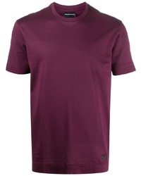 T-shirt girocollo melanzana scuro di Emporio Armani