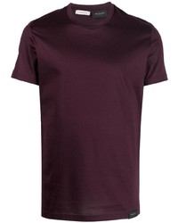 T-shirt girocollo melanzana scuro di Low Brand