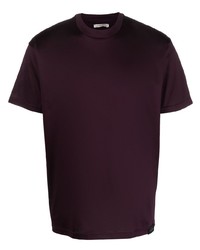 T-shirt girocollo melanzana scuro di Low Brand
