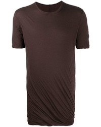 T-shirt girocollo melanzana scuro di Rick Owens