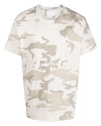 T-shirt girocollo mimetica beige di Givenchy