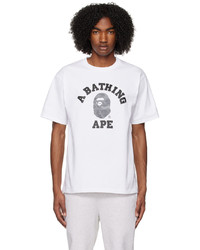T-shirt girocollo mimetica bianca e nera di BAPE