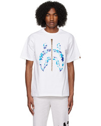 T-shirt girocollo mimetica bianca di BAPE