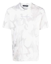 T-shirt girocollo mimetica bianca di Dolce & Gabbana