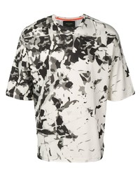 T-shirt girocollo mimetica bianca di Mr & Mrs Italy