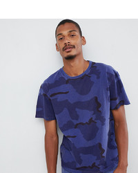 T-shirt girocollo mimetica blu scuro di Reclaimed Vintage