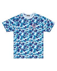 T-shirt girocollo mimetica blu di A Bathing Ape