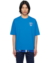 T-shirt girocollo mimetica blu di AAPE BY A BATHING APE