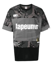 T-shirt girocollo mimetica grigio scuro di AAPE BY A BATHING APE