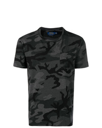T-shirt girocollo mimetica grigio scuro di Polo Ralph Lauren