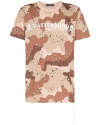 T-shirt girocollo mimetica marrone di Mastermind Japan