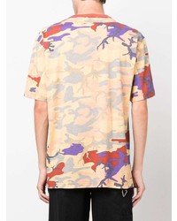 T-shirt girocollo mimetica multicolore di Stone Island