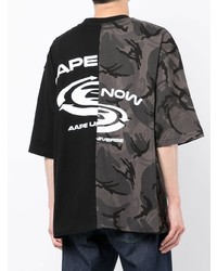 T-shirt girocollo mimetica nera di AAPE BY A BATHING APE