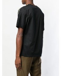 T-shirt girocollo mimetica nera di Emporio Armani
