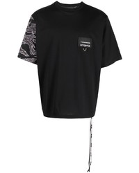 T-shirt girocollo mimetica nera di Mastermind World