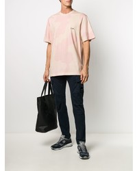 T-shirt girocollo mimetica rosa di Oamc
