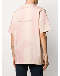 T-shirt girocollo mimetica rosa di Oamc