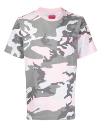T-shirt girocollo mimetica rosa di Supreme