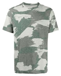 T-shirt girocollo mimetica verde oliva di Armani Exchange