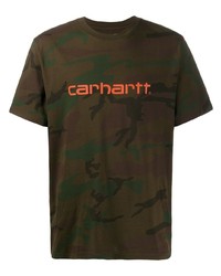 T-shirt girocollo mimetica verde oliva di Carhartt WIP