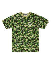T-shirt girocollo mimetica verde