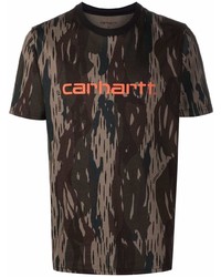 T-shirt girocollo mimetica verde scuro di Carhartt WIP